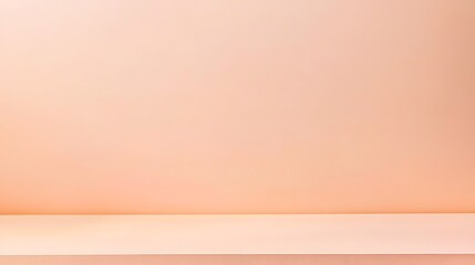 Naklejka premium A simple, clean, and minimalist peach-colored background with a white shelf or surface.