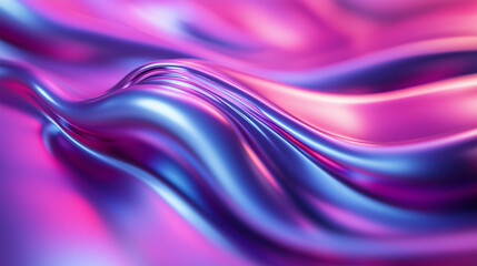 Naklejka premium Abstrakcyjny obraz fal w ruchu, emanujący nowoczesnym, futurystycznym stylem, z intensywnymi kolorami i iryzującymi efektami.