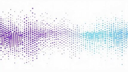 Abstract Gradient Pattern of Purple and Blue Circles on White Background