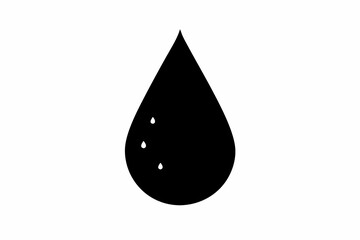 Water Drop Silhouette Vector Illustration for Creative Design and Digital Art