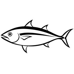 Streamlined Tuna in Bold Vector Design