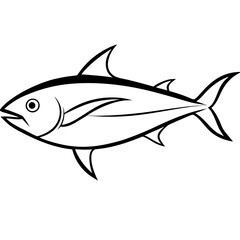 Streamlined Tuna in Bold Vector Design