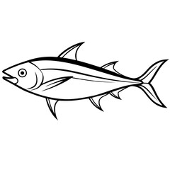 Streamlined Tuna in Bold Vector Design