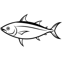 Streamlined Tuna in Bold Vector Design