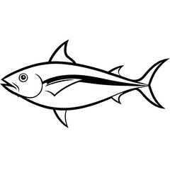 Streamlined Tuna in Bold Vector Design