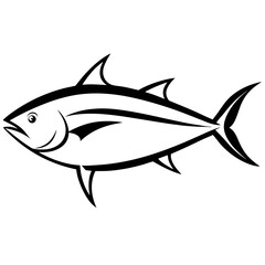 Streamlined Tuna in Bold Vector Design