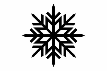 Snowflake silhouette vector illustration, perfect for winter, Christmas, and decoration designs.