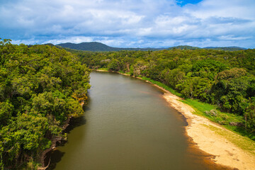 Skyrail Rainforest Cableway from Cairns to Kuranda in Queensland, Australia
