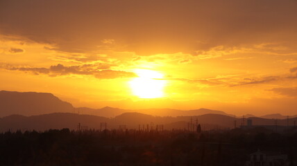 puesta de sol desde la ampolla, delta del Ebro, atardecer, fondo pantalla, fondo escritorio, sol...