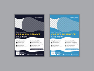 Car Wash Flyer Design Template Layout, Car Cleaning Service flyer, Banner, Washing flyer,  Automobile Rollup Stand design, automobile wash service leaflet design, Car Wash Business Promotion Poster