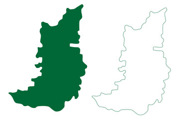 Obraz premium Narayanpet district (Telangana State, Republic of India) map vector illustration, scribble sketch Narayanpet map