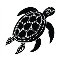 Turtle silhouette vector