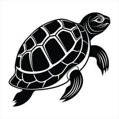 Turtle silhouette vector