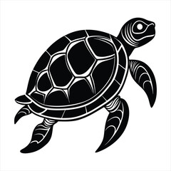 Turtle silhouette vector
