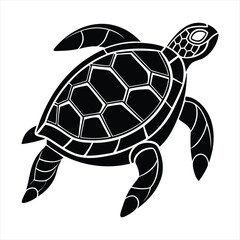 Turtle silhouette vector
