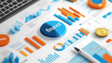 Obraz premium Finance concept banner