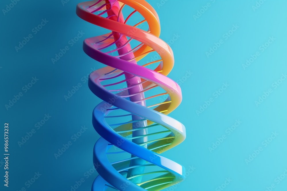 Leinwandbilder vibrant swirling ribbons of colored translucent material spiraling upward against a minimalist backg
