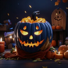 Halloween coloring pages 3D Animation Style