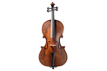 Obraz premium Ancient cello isolated on transparent background