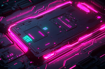 Obraz premium Asymmetrical Frame with Angular Design in Light-Green