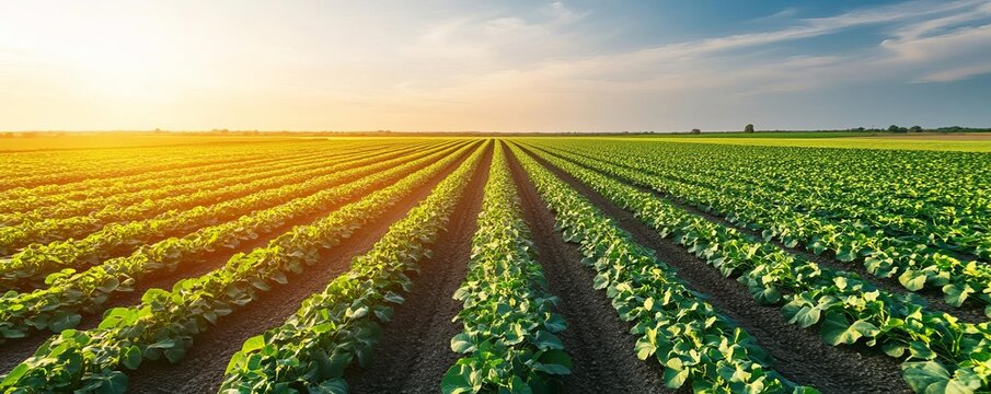 Aerial view of intercropping practices enhancing soil health in farmlands