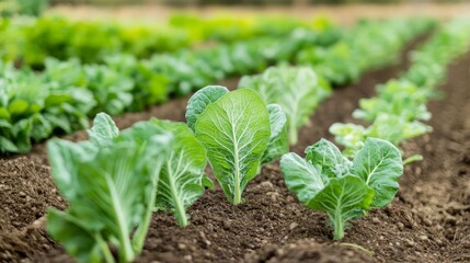 Obraz premium Diverse crops growing in polyculture, promoting soil biodiversity