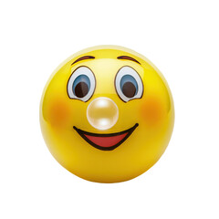 Fototapeta premium Smiling yellow face emoji