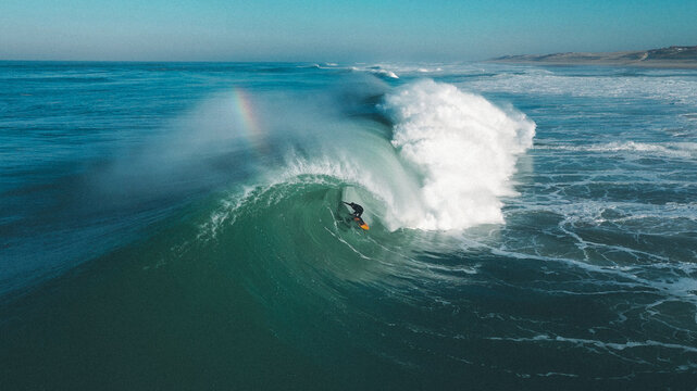Vague parfaite a hossegor en drone