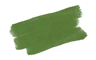 Green brush stroke with a textured surface