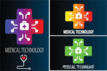 Medical Technology Logo with premium vector design 2025