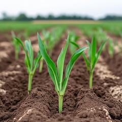 Healthy soil structure promoting water infiltration in crop fields