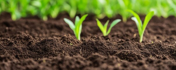 Fototapeta premium Soil enriched with green manure in an agroecological farming system