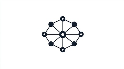 A simple business logo featuring a black icon of a digital connection on a white background. This logo represents the power of technology and social media to connect people globally.