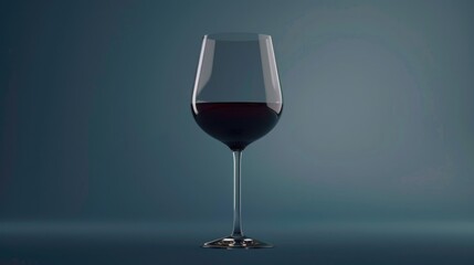 Elegant wine glass with red wine.