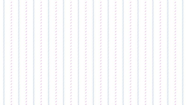 Striped pattern background with blue and pink lined texture loop animation white background
