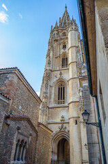 Fototapeta premium Gothic Cathedral of San Salvador in Oviedo, Asturias, Spain