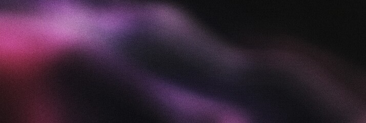 Obraz premium Grainy noisy poster background, dark olive and electric purple color wave, black backdrop, noise texture effect