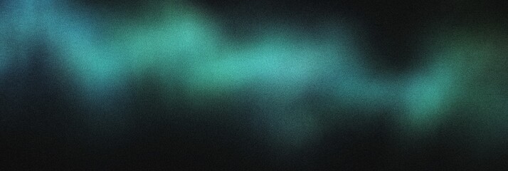 Grainy noisy poster background, dark olive green and electric blue color wave, black backdrop, noise texture effect