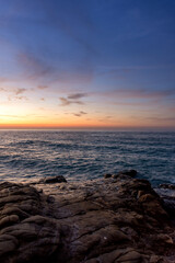 Fototapeta premium Amanecer en las playas de Torrox, Málaga, España