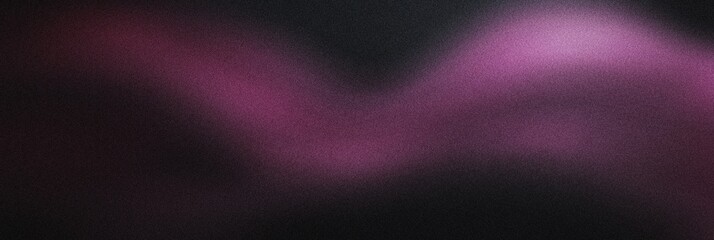 Grainy noisy poster background, dark slate gray and vibrant magenta color wave, black backdrop, noise texture effect