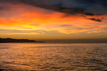 Amanecer en las playas de Torrox, Málaga, España
