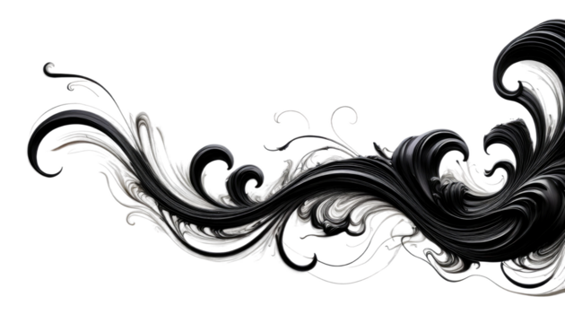 Abstract black and white swirl