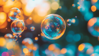 Soap bubble at golden hour