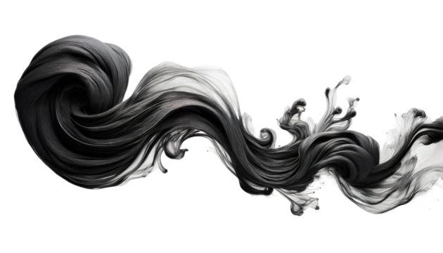Abstract swirl of black & white