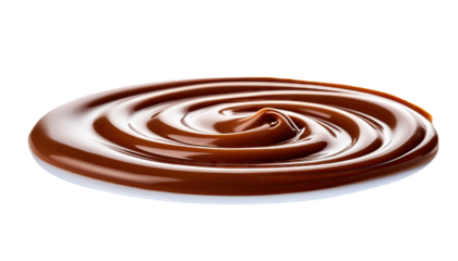 Swirling pool of chocolate