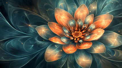 Obraz premium Flower fractal design. Fractal Design. Illustration