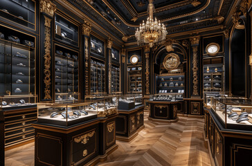 Obraz premium Personalized Opulence: Luxury Store Specializing in Customized Jewelry Designs