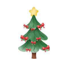  Decorated Christmas Tree Illustration - Holiday Spirit