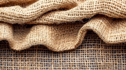 Fototapeta premium Piece of burlap fabric with a slightly rough texture