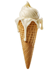 Melting ice cream cone